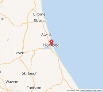 Map of Hornsea, EnglandEngland