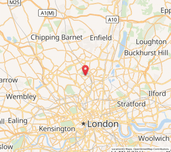 Map of Hornsey, EnglandEngland