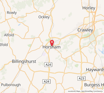 Map of Horsham, EnglandEngland