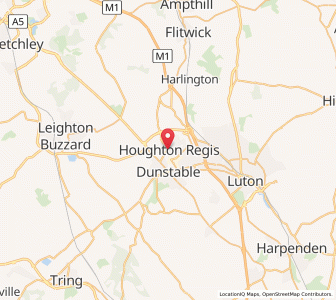 Map of Houghton Regis, EnglandEngland