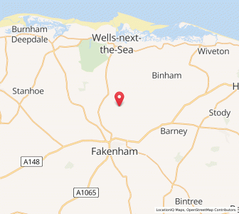 Map of Houghton Saint Giles, EnglandEngland