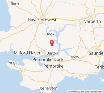 Map of Houghton, WalesWales