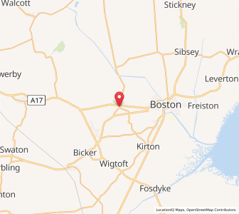 Map of Hubberts Bridge, EnglandEngland