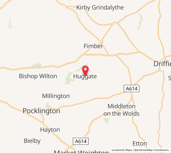 Map of Huggate, EnglandEngland