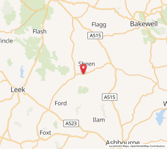 Map of Hulme End, EnglandEngland