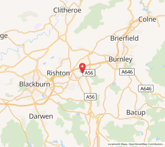 Map of Huncoat, EnglandEngland