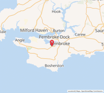 Map of Hundleton, WalesWales