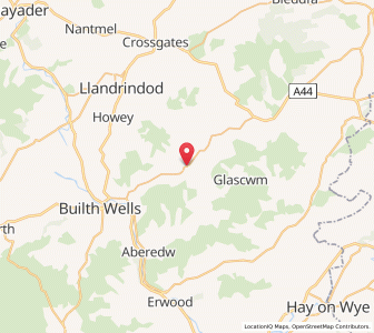 Map of Hundred House, WalesWales