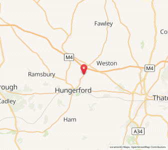 Map of Hungerford Newton, EnglandEngland