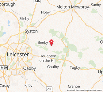 Map of Hungerton, EnglandEngland