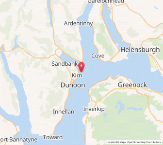 Map of Hunters Quay, ScotlandScotland