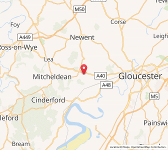 Map of Huntley, EnglandEngland