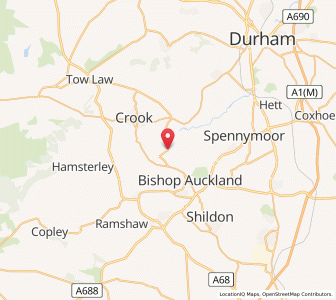 Map of Hunwick, EnglandEngland