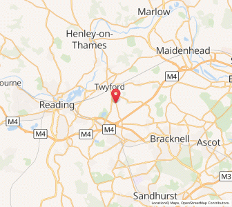 Map of Hurst, EnglandEngland