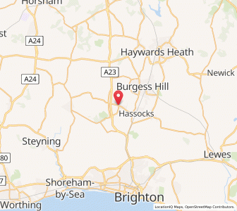 Map of Hurstpierpoint, EnglandEngland