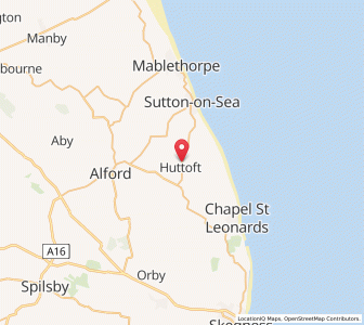 Map of Huttoft, EnglandEngland