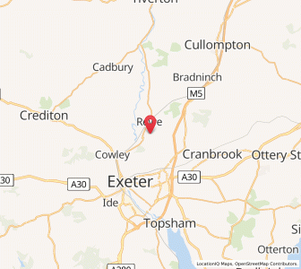 Map of Huxham, EnglandEngland