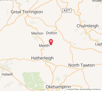 Map of Iddesleigh, EnglandEngland