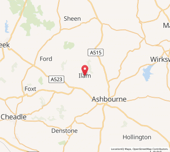 Map of Ilam, EnglandEngland