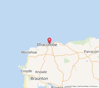 Map of Ilfracombe, EnglandEngland