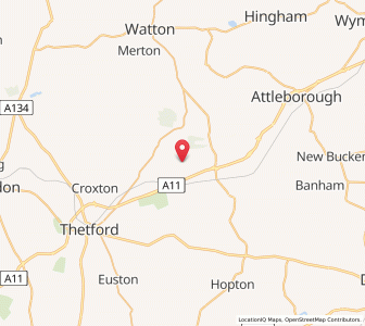 Map of Illington, EnglandEngland
