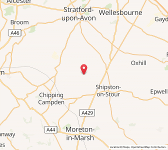 Map of Ilmington, EnglandEngland