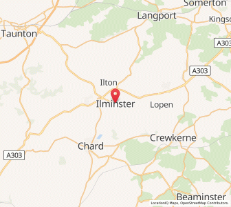 Map of Ilminster, EnglandEngland