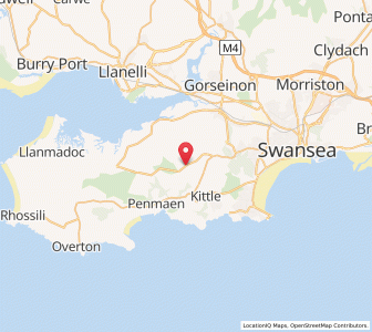 Map of Ilston, WalesWales
