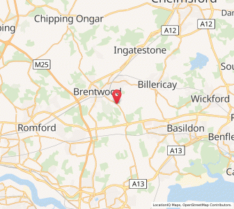 Map of Ingrave, EnglandEngland