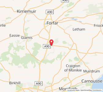 Map of Inverarity, ScotlandScotland