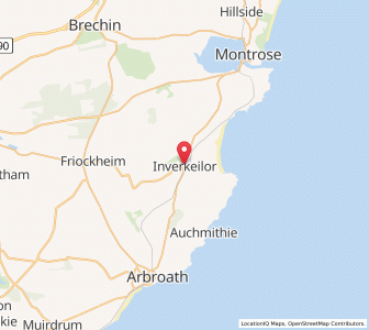 Map of Inverkeilor, ScotlandScotland