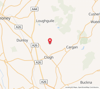 Map of Irish Omerbane, Northern IrelandNorthern Ireland