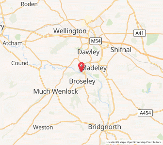 Map of Ironbridge, EnglandEngland