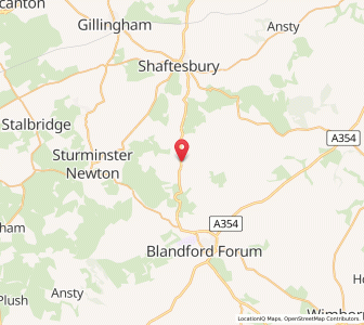 Map of Iwerne Minster, EnglandEngland