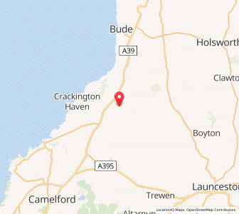 Map of Jacobstow, EnglandEngland