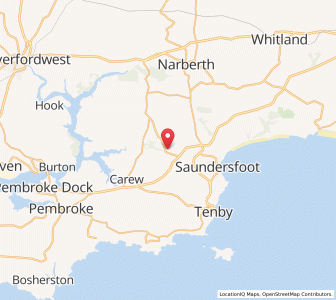 Map of Jeffreyston, WalesWales