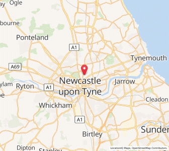 Map of Jesmond, EnglandEngland