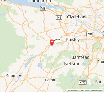 Map of Johnstone, ScotlandScotland