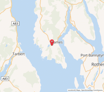 Map of Kames, ScotlandScotland