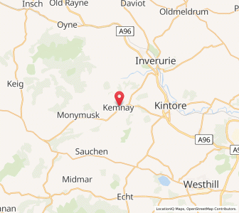 Map of Kemnay, ScotlandScotland