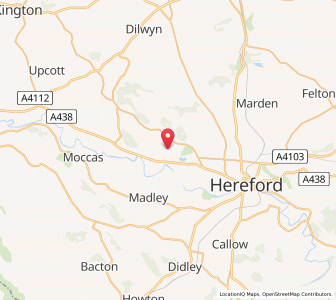 Map of Kenchester, EnglandEngland