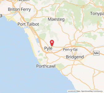 Map of Kenfig Hill, WalesWales