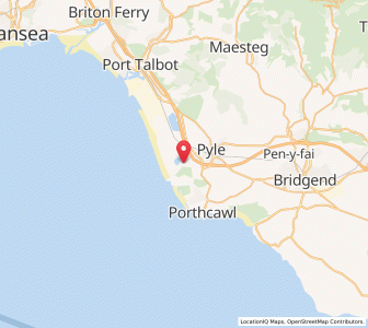 Map of Kenfig, WalesWales