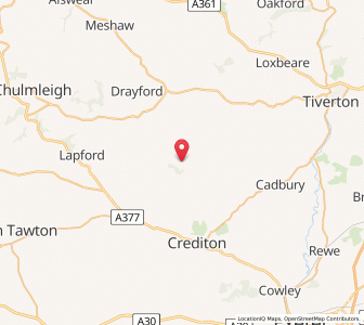 Map of Kennerleigh, EnglandEngland