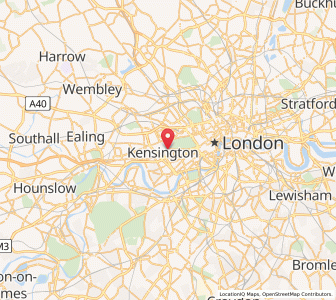 Map of Kensington, EnglandEngland