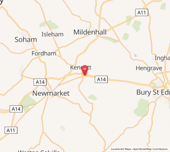 Map of Kentford, EnglandEngland