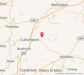 Map of Kentisbeare, EnglandEngland