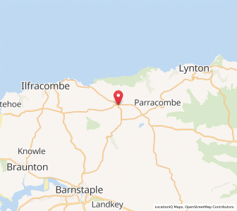 Map of Kentisbury, EnglandEngland