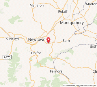Map of Kerry, WalesWales