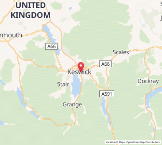 Map of Keswick, EnglandEngland